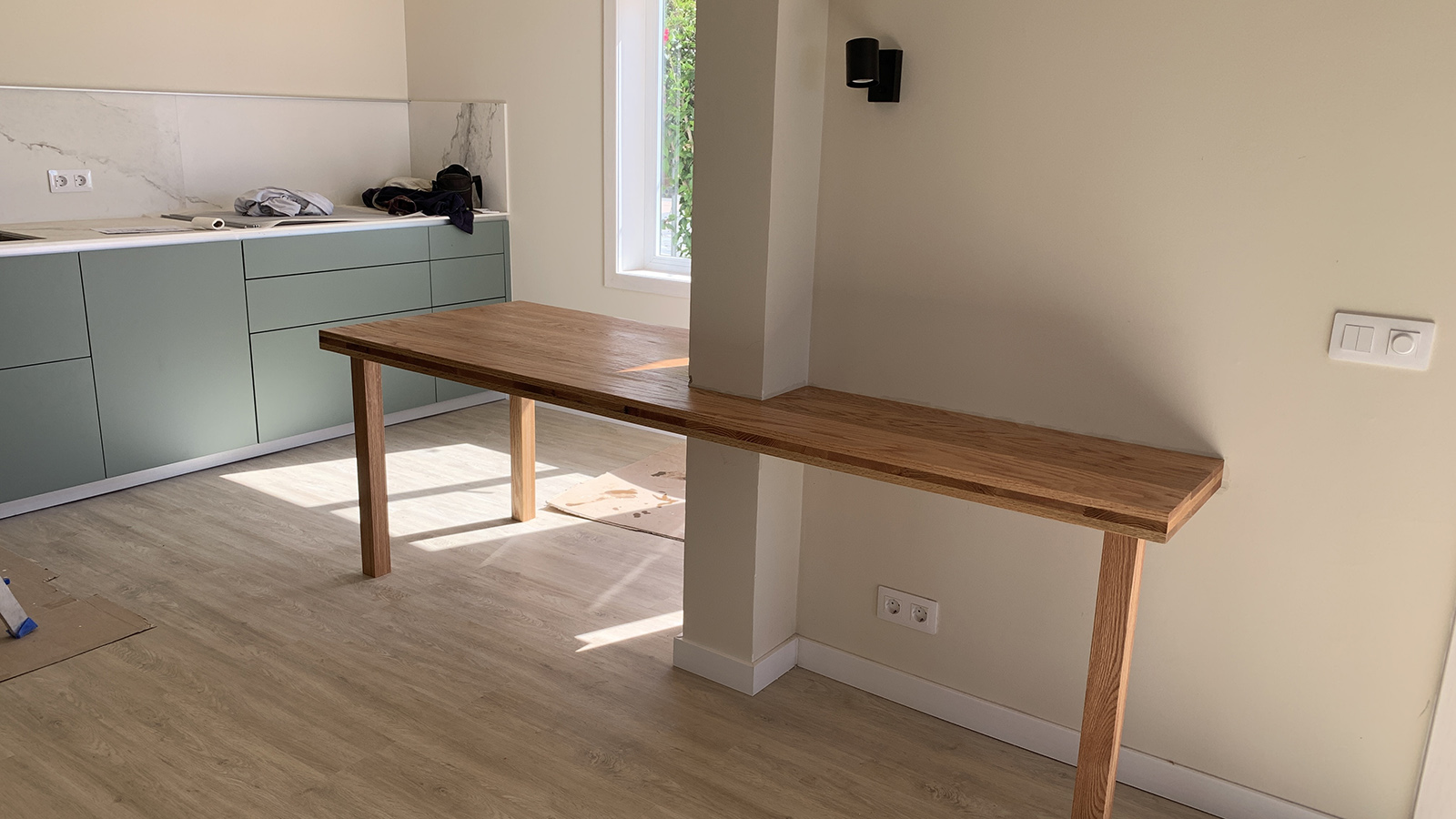 Prachtige tafel; de nieuwe wordt wat breder